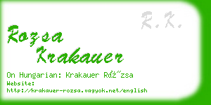 rozsa krakauer business card